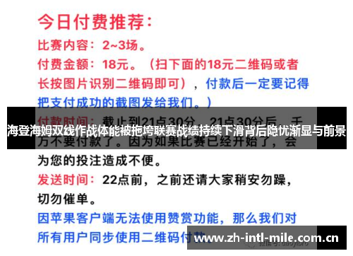 海登海姆双线作战体能被拖垮联赛战绩持续下滑背后隐忧渐显与前景 海登海姆双线作战体能被拖垮联赛战绩持续下滑背后隐忧渐显与前景